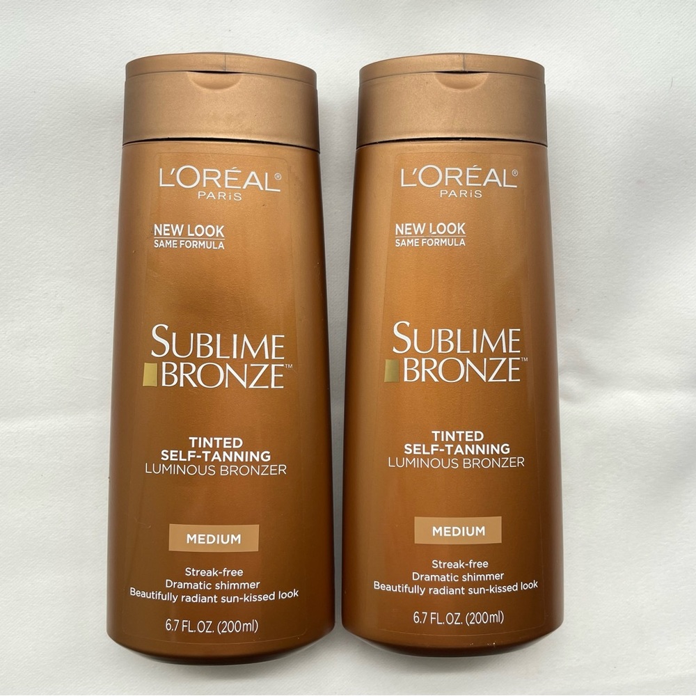 2 L'Oreal Sublime Bronze Bronzer Lotion Color Medium 2 Included NEW